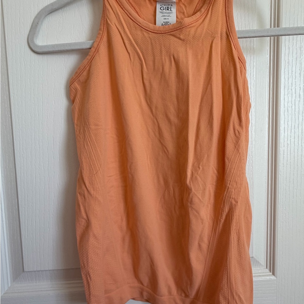 Athleta Girl Peach Power Up Seamless Tank, Kids Sz M/8-10